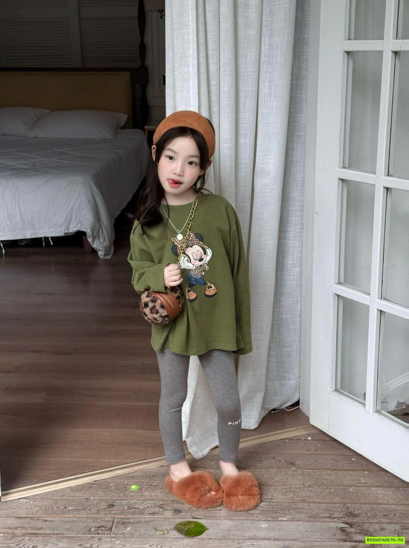 ÁO RÊU MICKEY MIX LEGGING XÁM