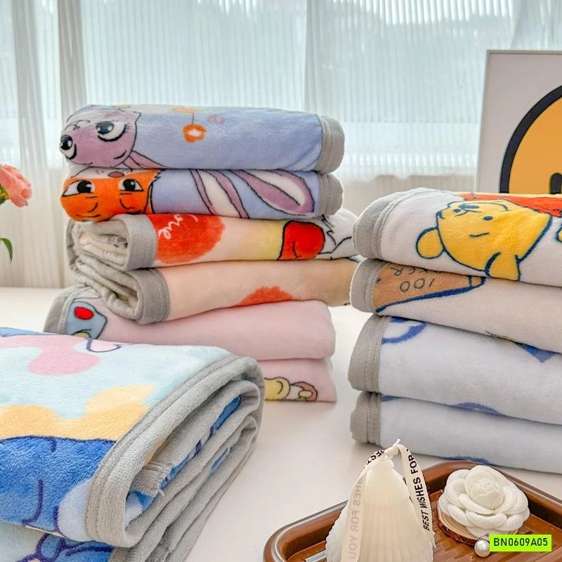 CHĂN BĂNG LÔNG IN HÌNH CHO BÉ