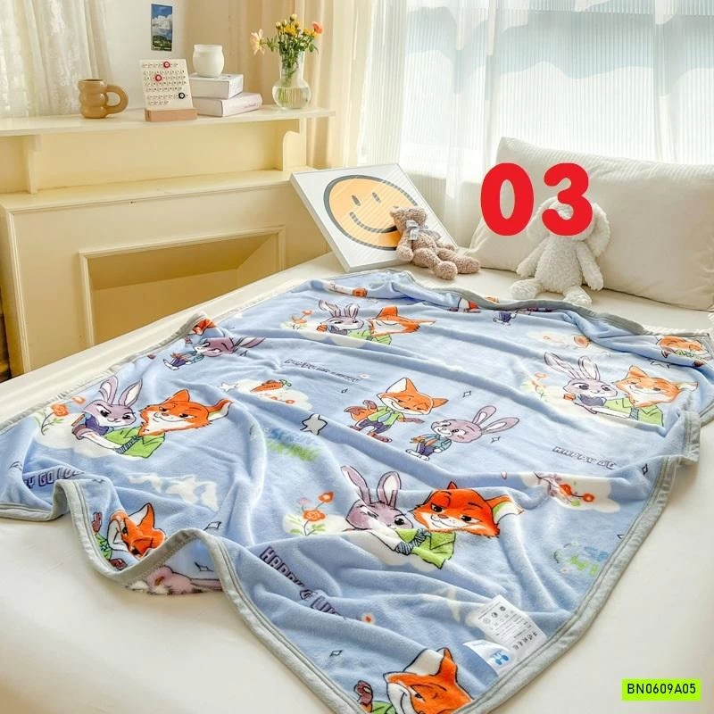 CHĂN BĂNG LÔNG IN HÌNH CHO BÉ