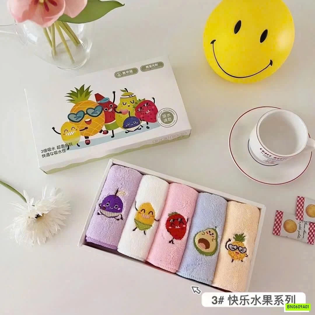 SÉT 5 KHĂN MẶT SIÊU MỀM CHO BÉ