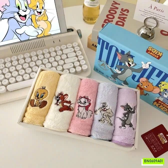 SÉT 5 KHĂN MẶT SIÊU MỀM CHO BÉ