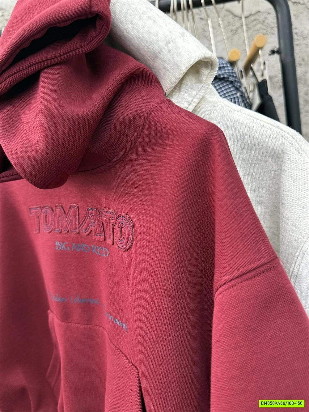 HOODIE NỈ GIẢ 2 LỚP TAY KẺ THÊU CHỮ