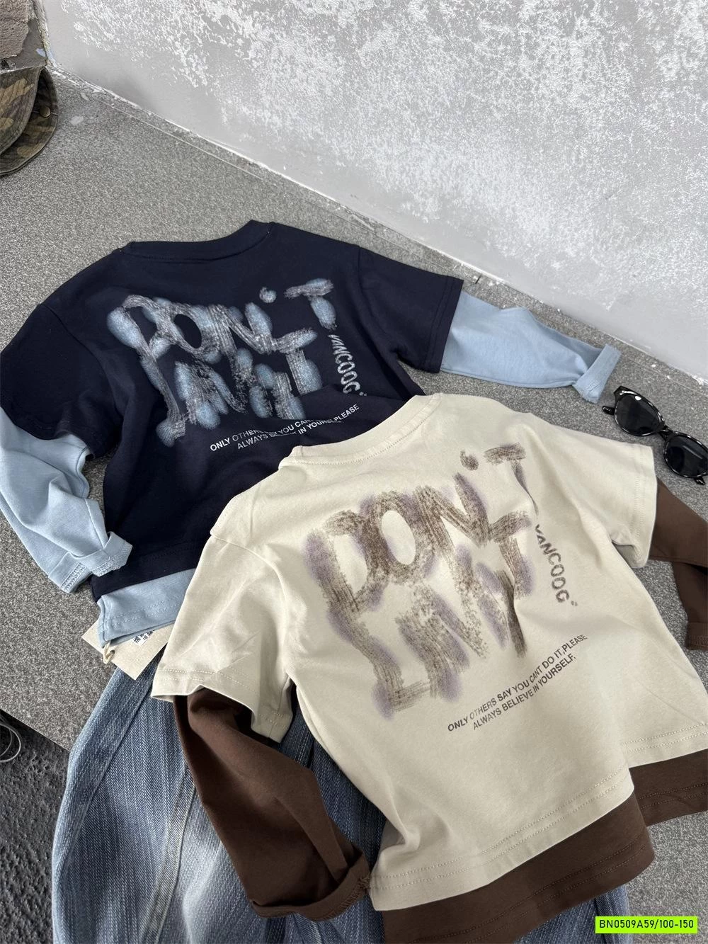 ÁO THUN GIẢ 2 LỚP IN CHỮ