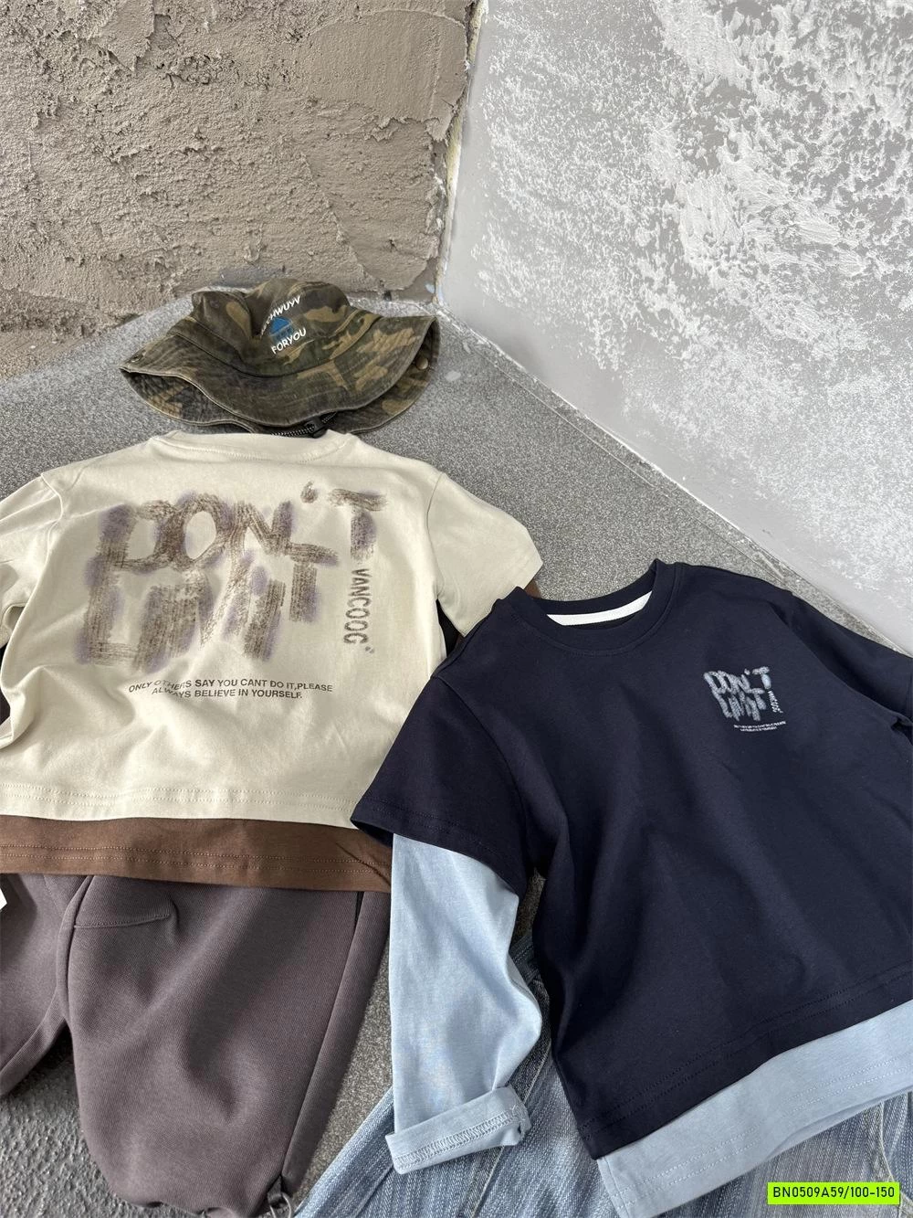 ÁO THUN GIẢ 2 LỚP IN CHỮ