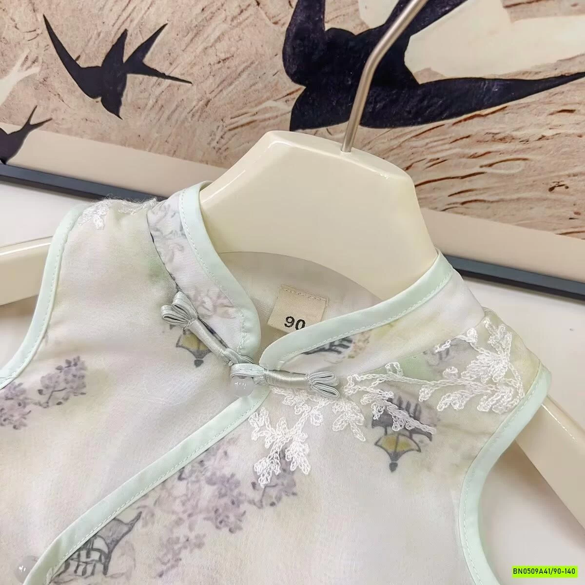 VÁY SƯỜN XÁM XANH 2 CHI TIẾT