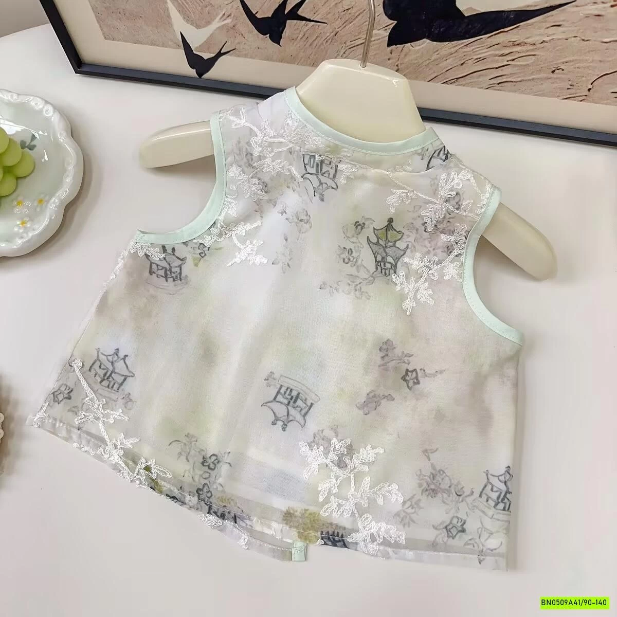 VÁY SƯỜN XÁM XANH 2 CHI TIẾT