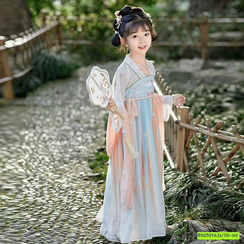 ĐẦM VOAN CỔ TRANG LOANG MÀU