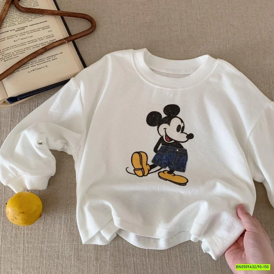 ÁO THUN DÀI TAY IN MICKEY