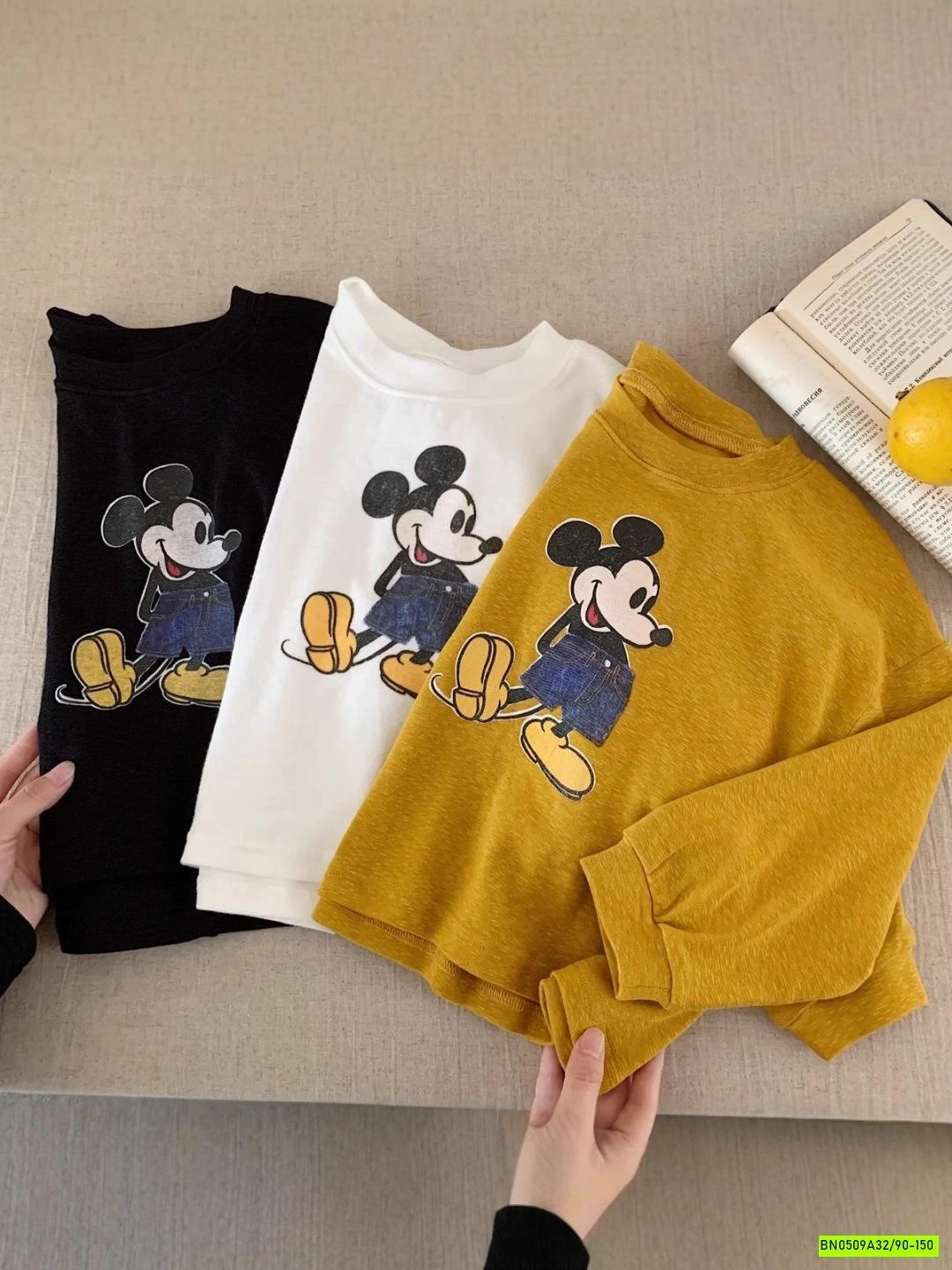 ÁO THUN DÀI TAY IN MICKEY