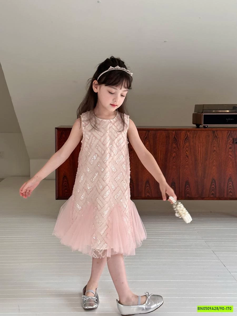 ĐẦM ĐUÔI CÁ PHỐI VOAN HỒNG 25E002 AMBB