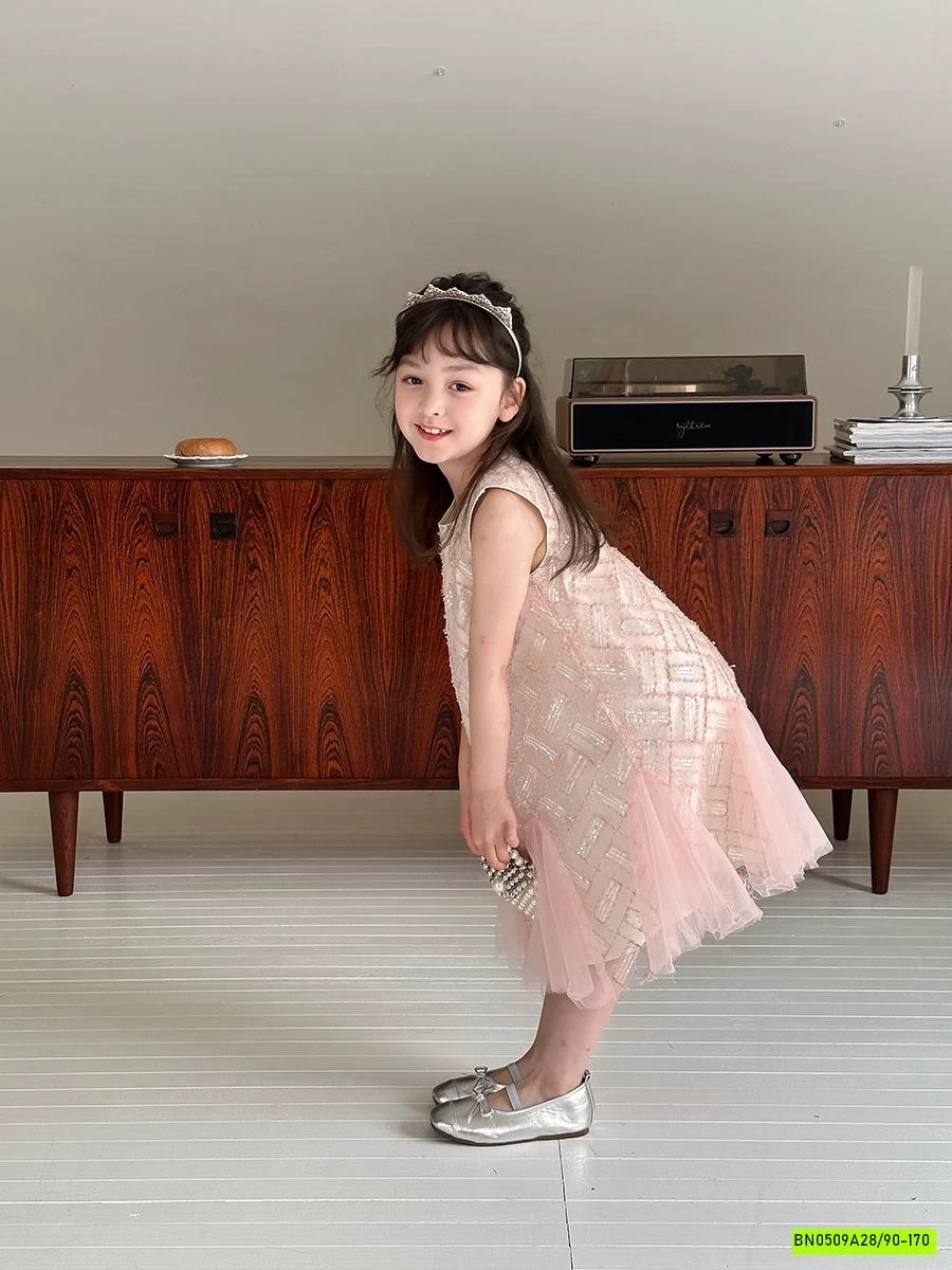 ĐẦM ĐUÔI CÁ PHỐI VOAN HỒNG 25E002 AMBB