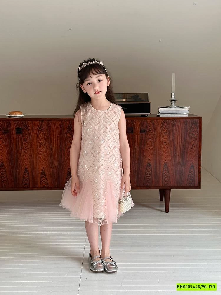 ĐẦM ĐUÔI CÁ PHỐI VOAN HỒNG 25E002 AMBB