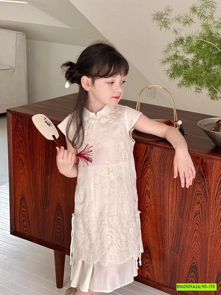 VÁY SƯỜN XÁM THÊU 25E019 AMBB