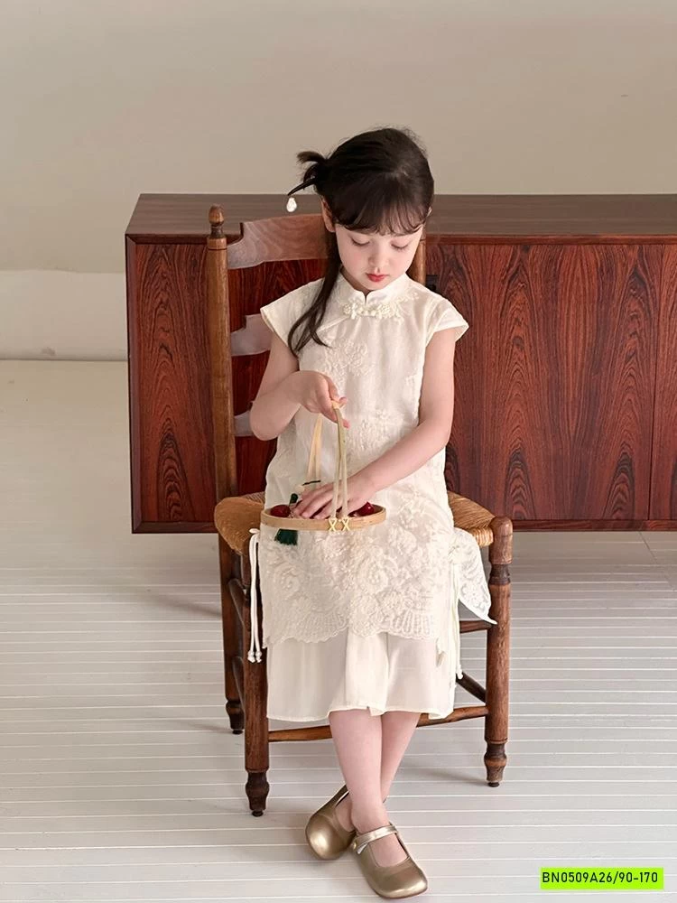 VÁY SƯỜN XÁM THÊU 25E019 AMBB