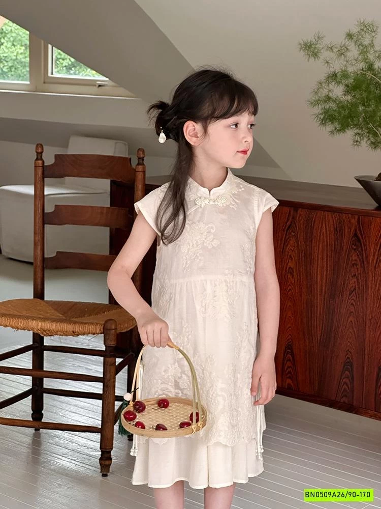 VÁY SƯỜN XÁM THÊU 25E019 AMBB