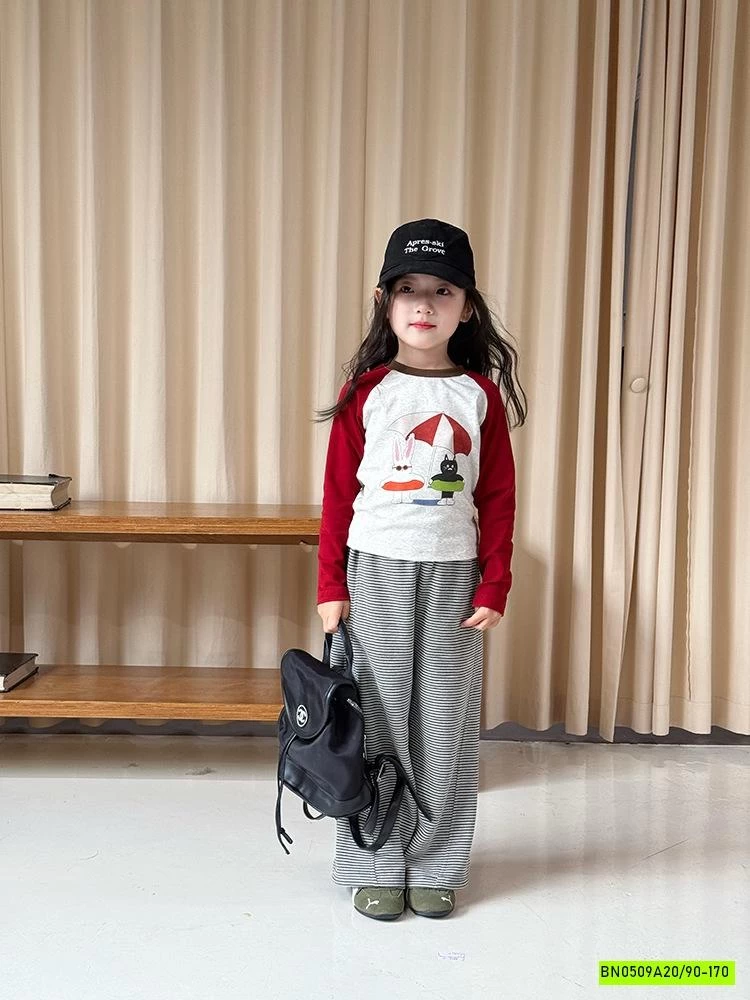 ÁO THUN PHỐI MÀU TAY 25F019 AMBB