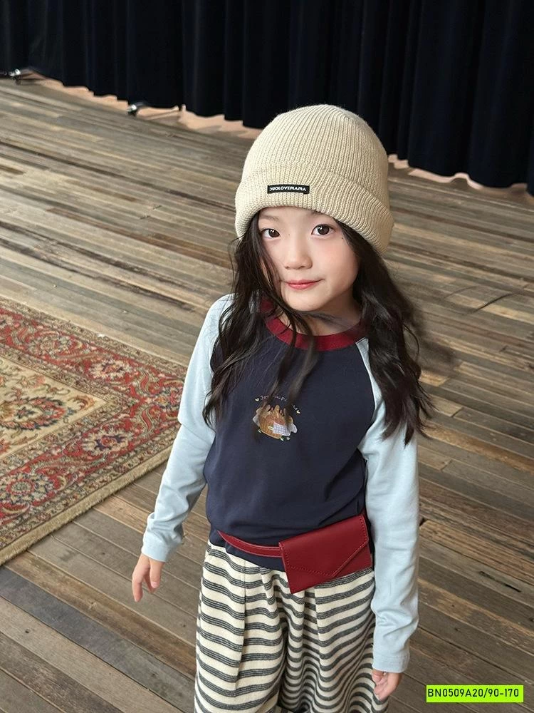 ÁO THUN PHỐI MÀU TAY 25F019 AMBB