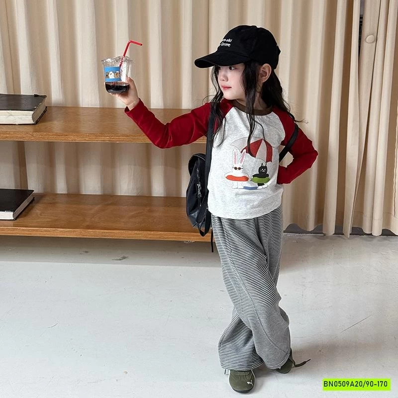 ÁO THUN PHỐI MÀU TAY 25F019 AMBB