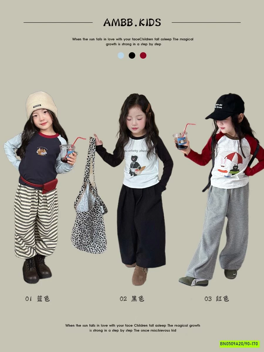 ÁO THUN PHỐI MÀU TAY 25F019 AMBB