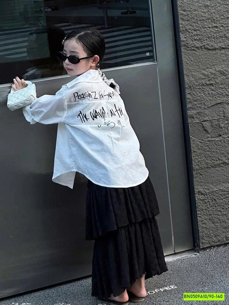 ÁO THUN KHOÉT VAI MIX CV ĐEN