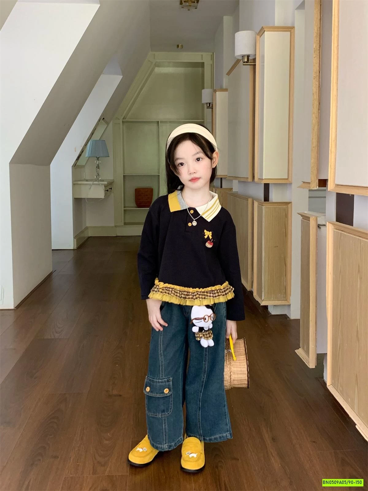 ÁO POLO VIỀN BÈO MIX JEANS SUÔNG