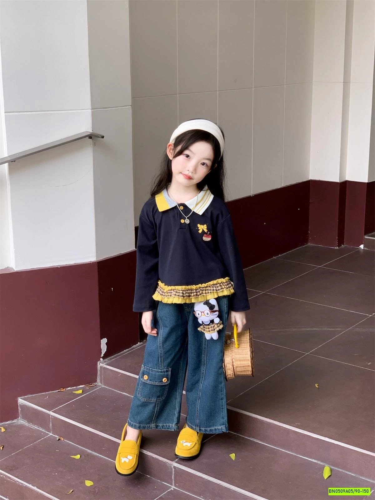 ÁO POLO VIỀN BÈO MIX JEANS SUÔNG