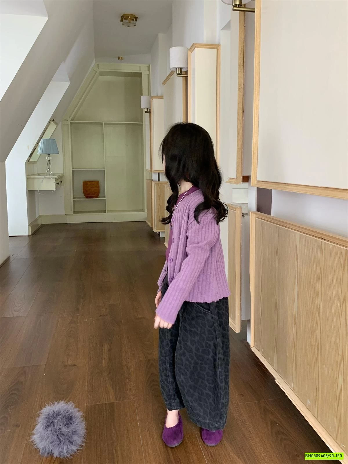 SÉT CARDIGAN TÍM MIX QUẦN SUÔNG ĐEN