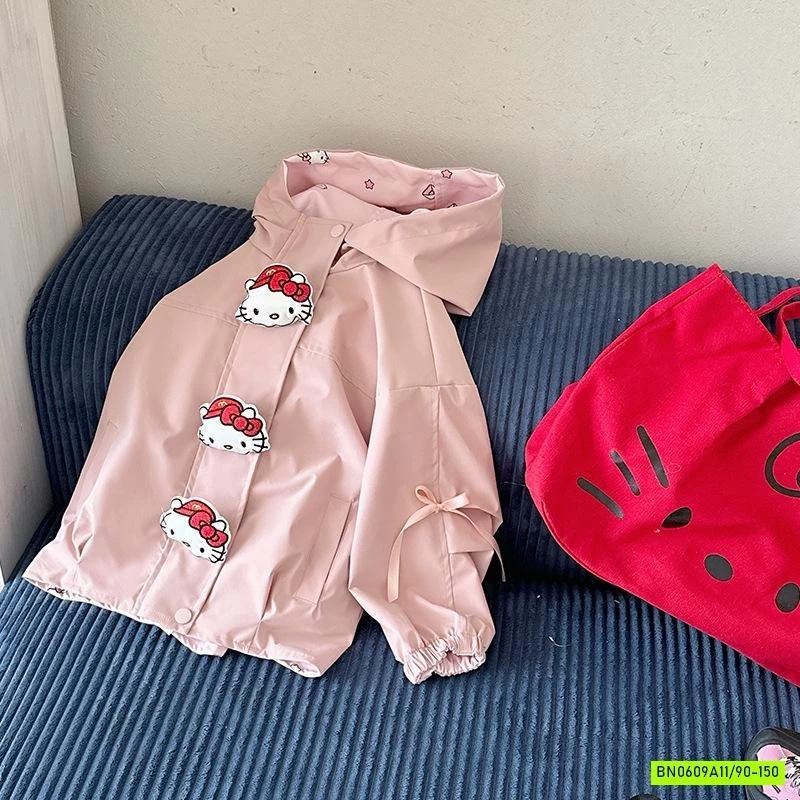 KHOÁC GIÓ KITTY 2 MẶT