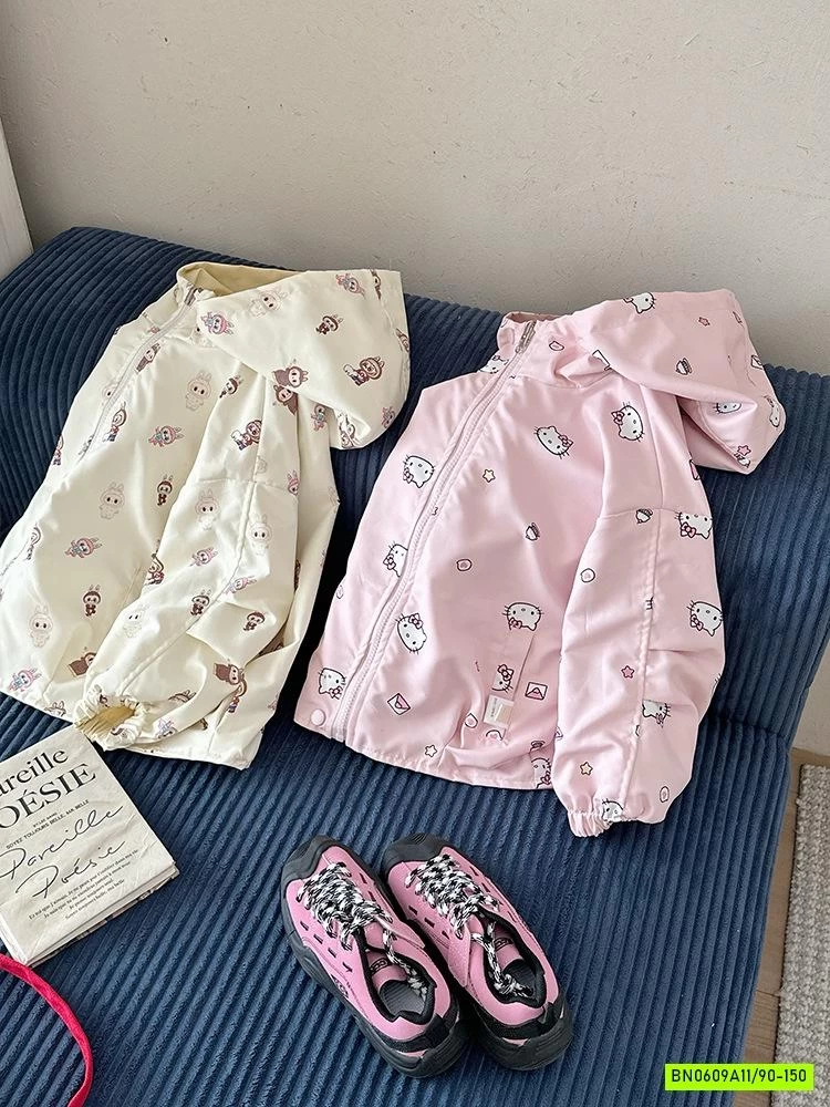 KHOÁC GIÓ KITTY 2 MẶT