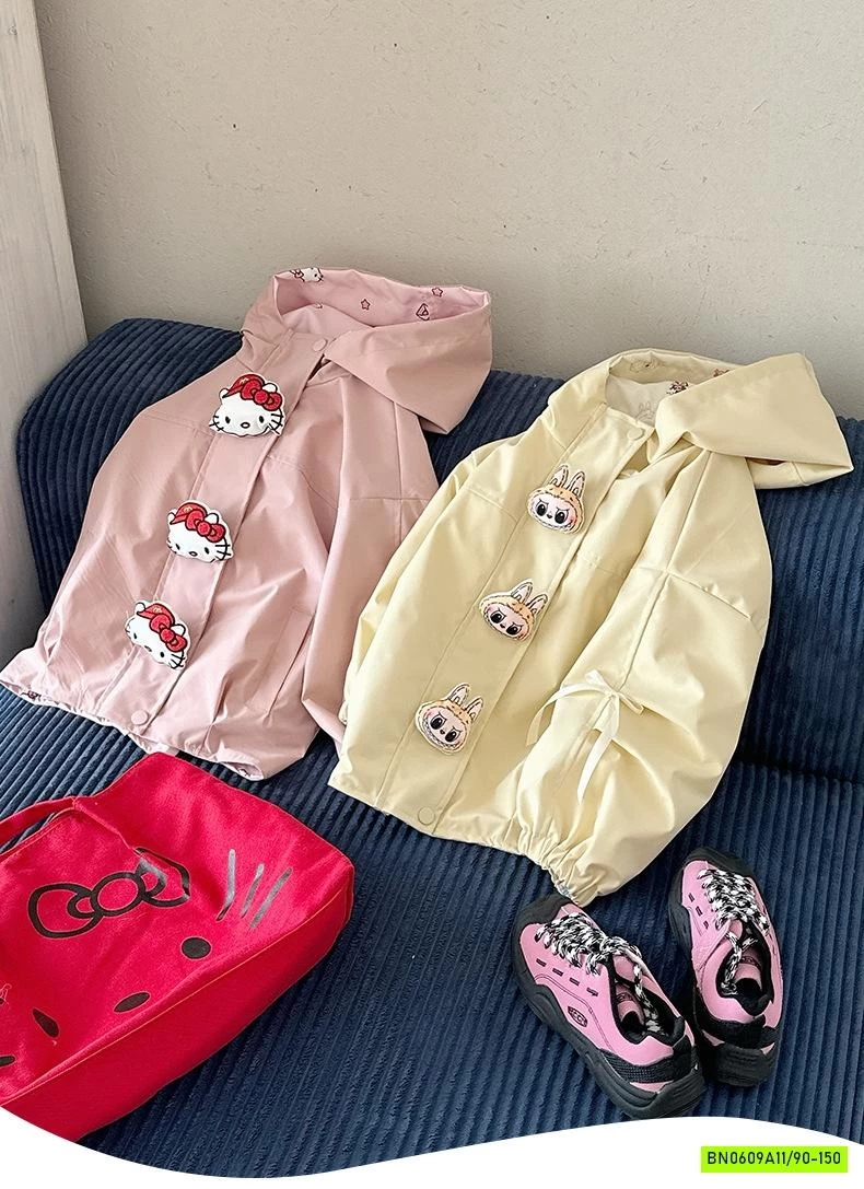 KHOÁC GIÓ KITTY 2 MẶT