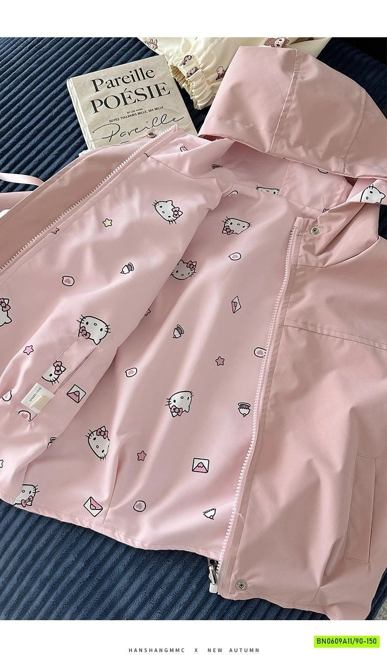 KHOÁC GIÓ KITTY 2 MẶT