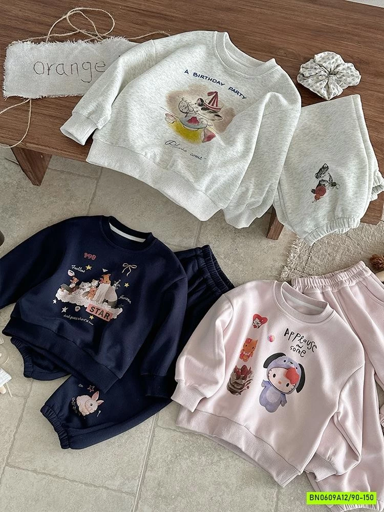 BỘ NỈ ÉP IN HÌN DỄ THƯƠNG