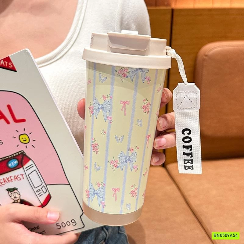 CỐC GIỮ NHIỆT HỌA TIẾT HOA VINTAGE