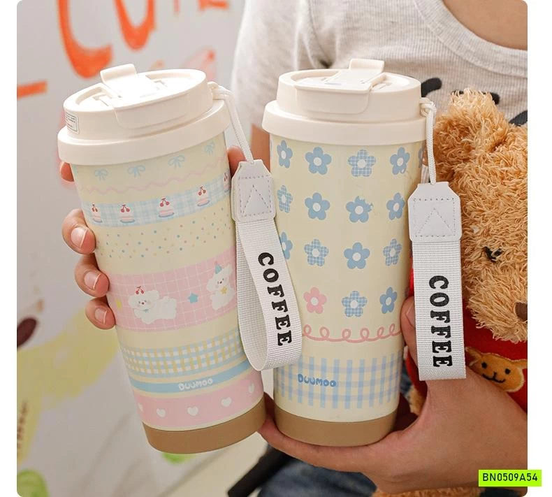 CỐC GIỮ NHIỆT HỌA TIẾT HOA VINTAGE