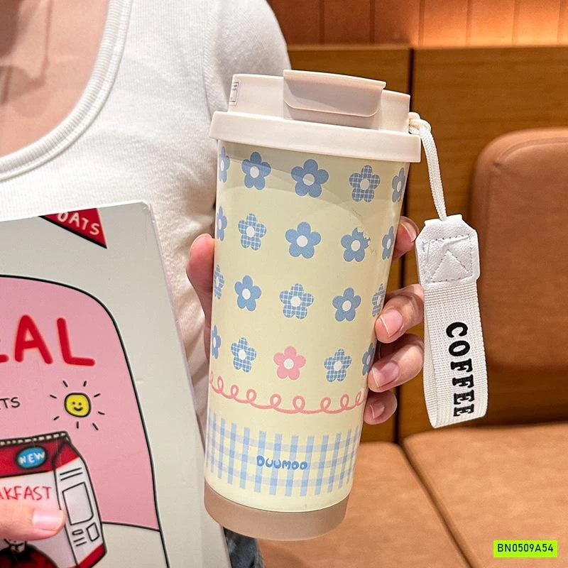 CỐC GIỮ NHIỆT HỌA TIẾT HOA VINTAGE