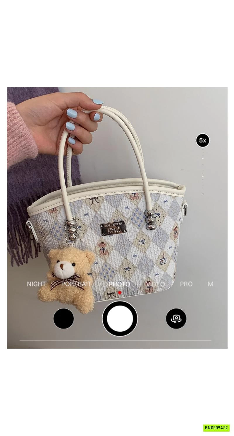 TÚI XÁCH CARO GẤU BEAR KÈM MÓC GẤU