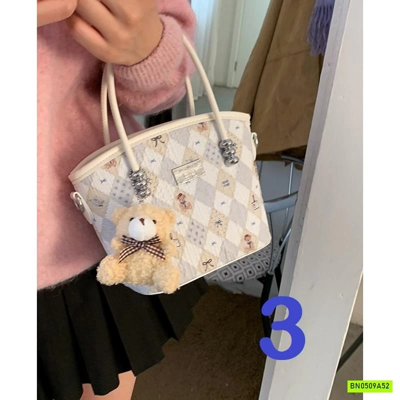 TÚI XÁCH CARO GẤU BEAR KÈM MÓC GẤU