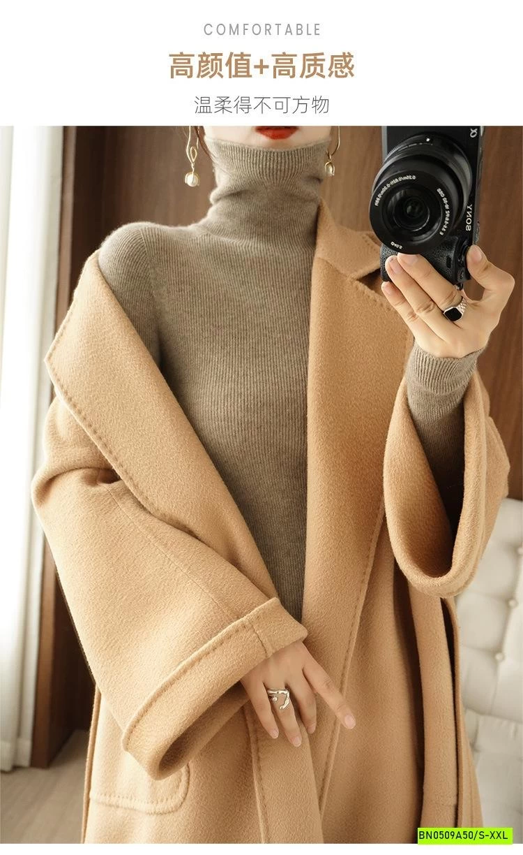 ÁO LEN LÔNG CỪU CASHME CỔ LỌ TRƠN MÀU