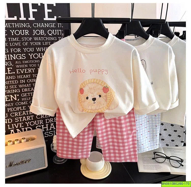 BỘ COTTON MẶC NHÀ IN HÌNH