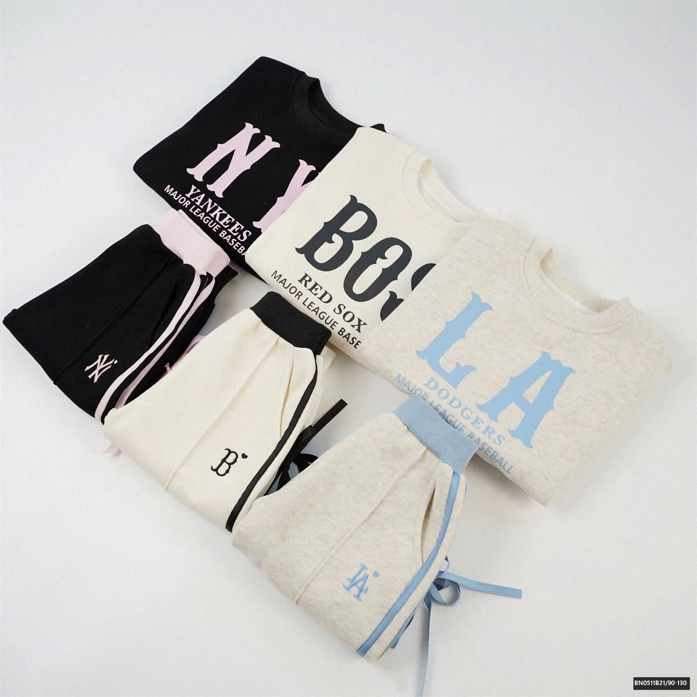 BỘ NỈ CHỮ PHỐI NƠ BG