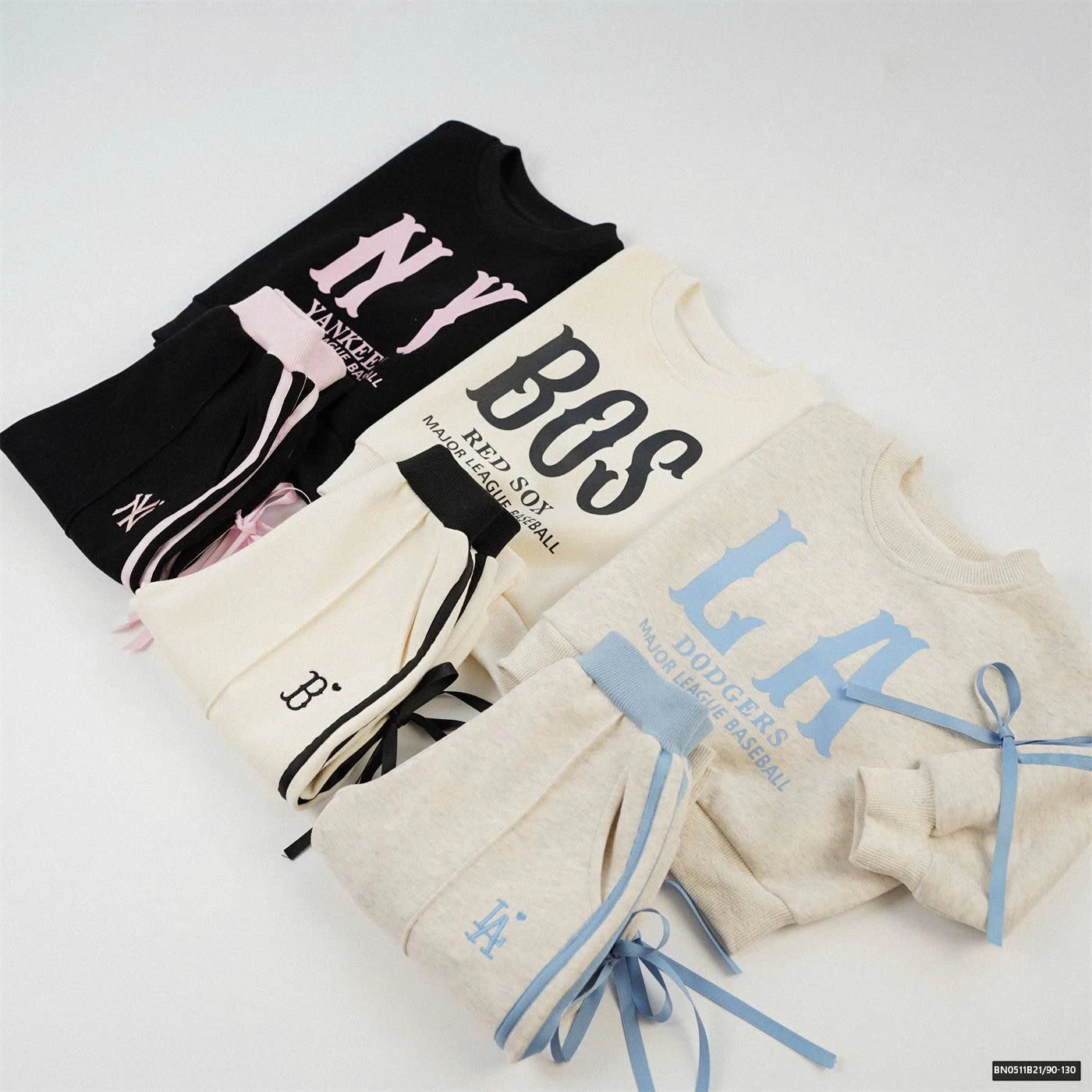 BỘ NỈ CHỮ PHỐI NƠ BG