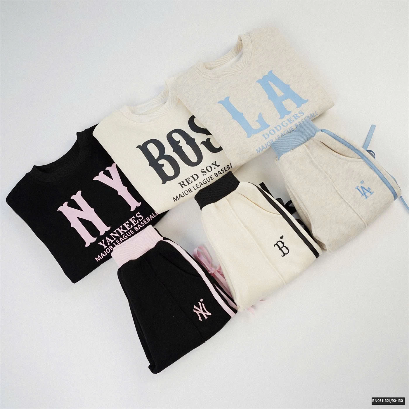 BỘ NỈ CHỮ PHỐI NƠ BG