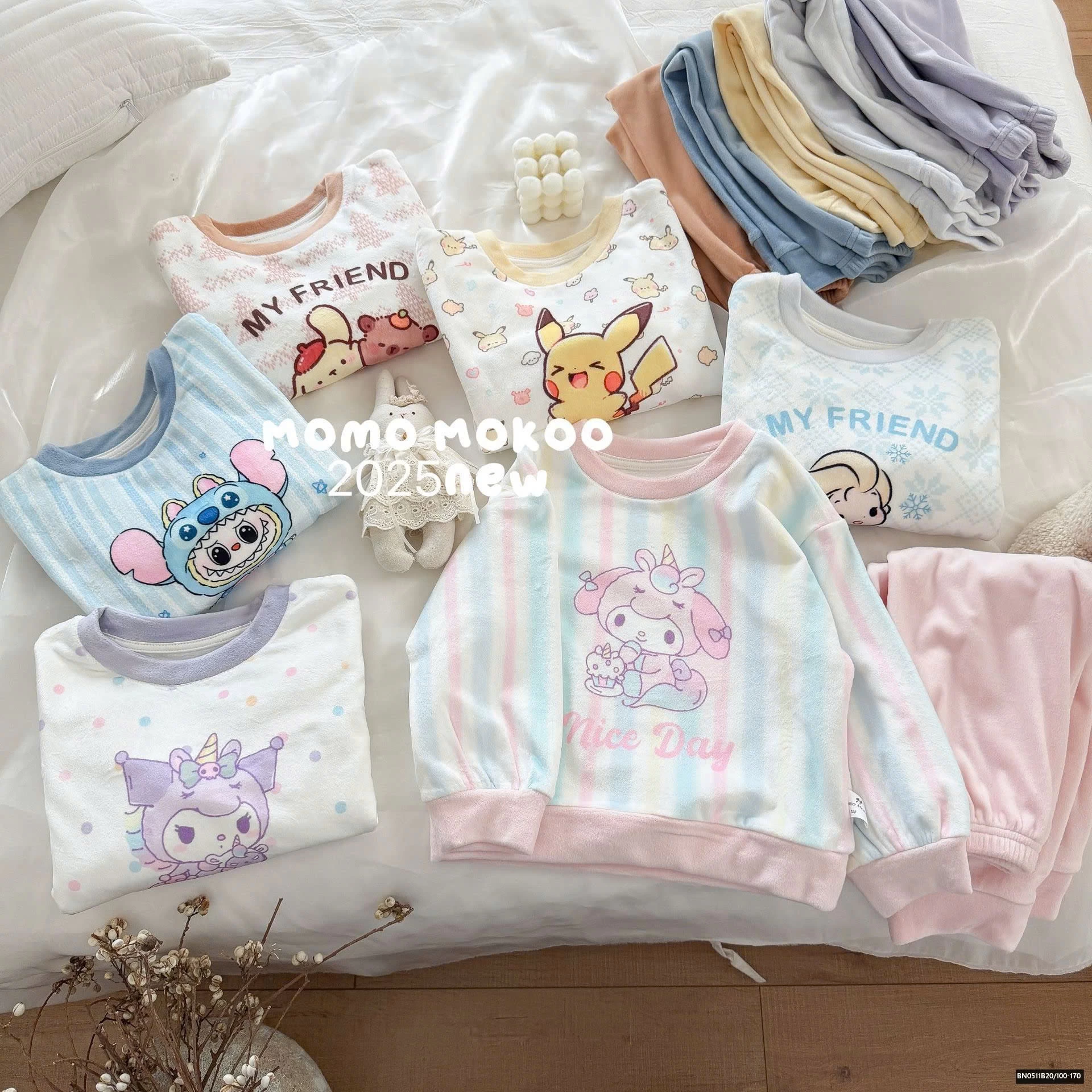 BỘ NỈ BÔNG HOẠT HÌNH