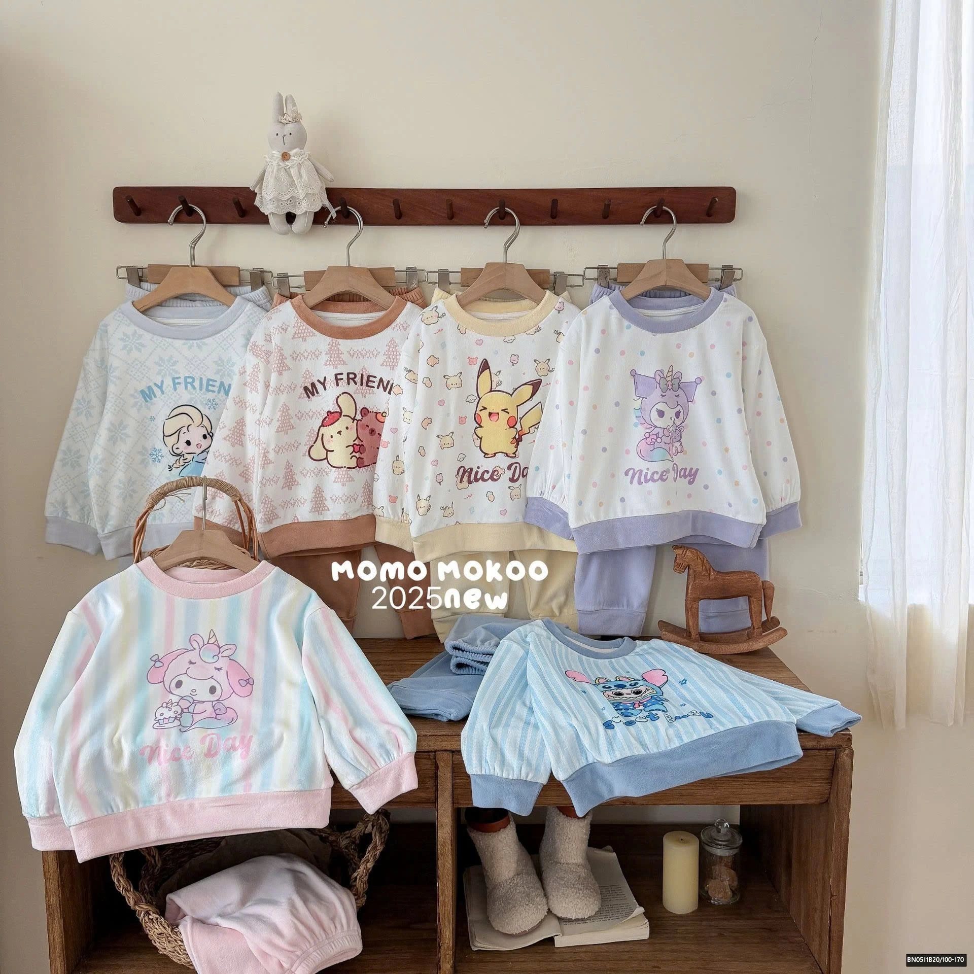 BỘ NỈ BÔNG HOẠT HÌNH