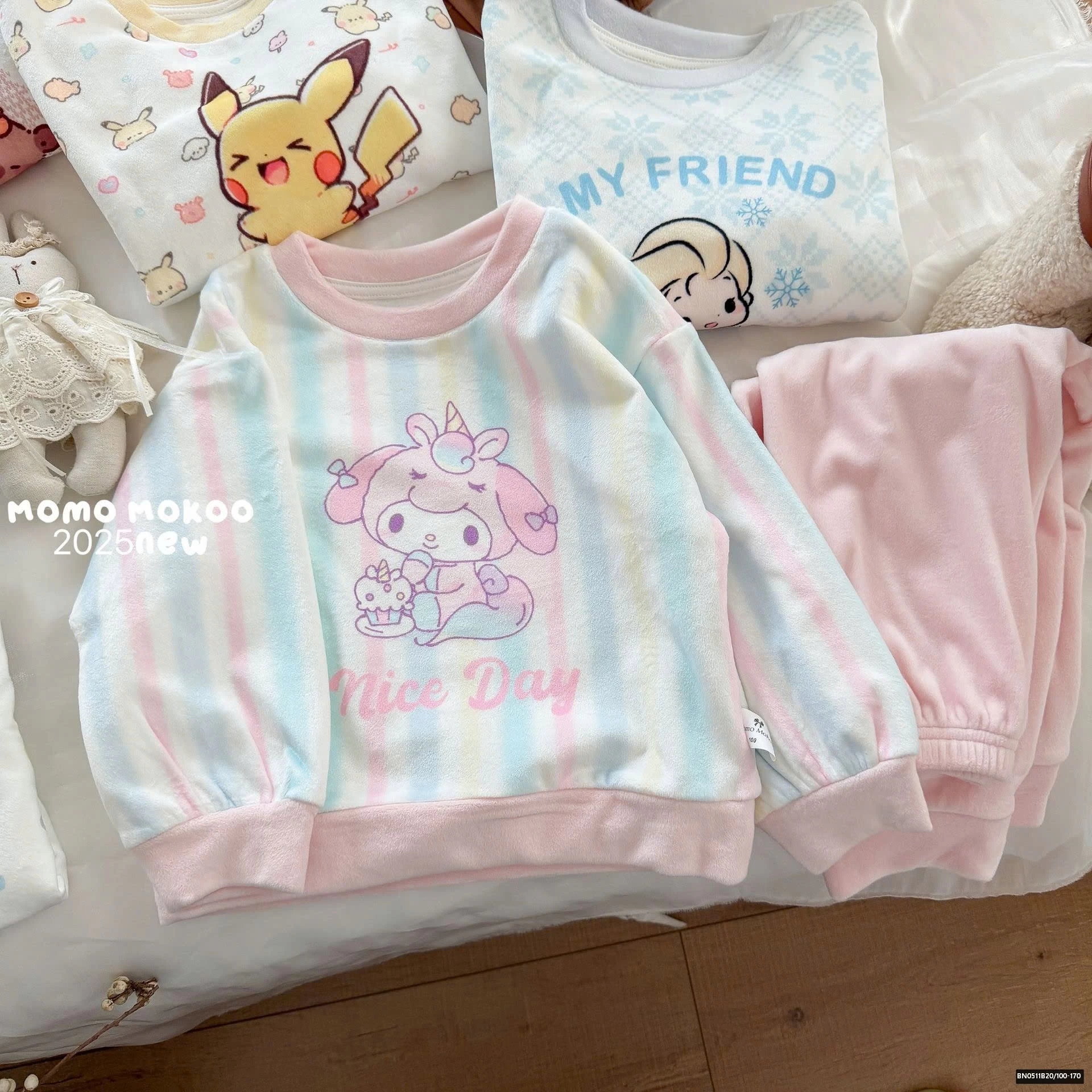 BỘ NỈ BÔNG HOẠT HÌNH