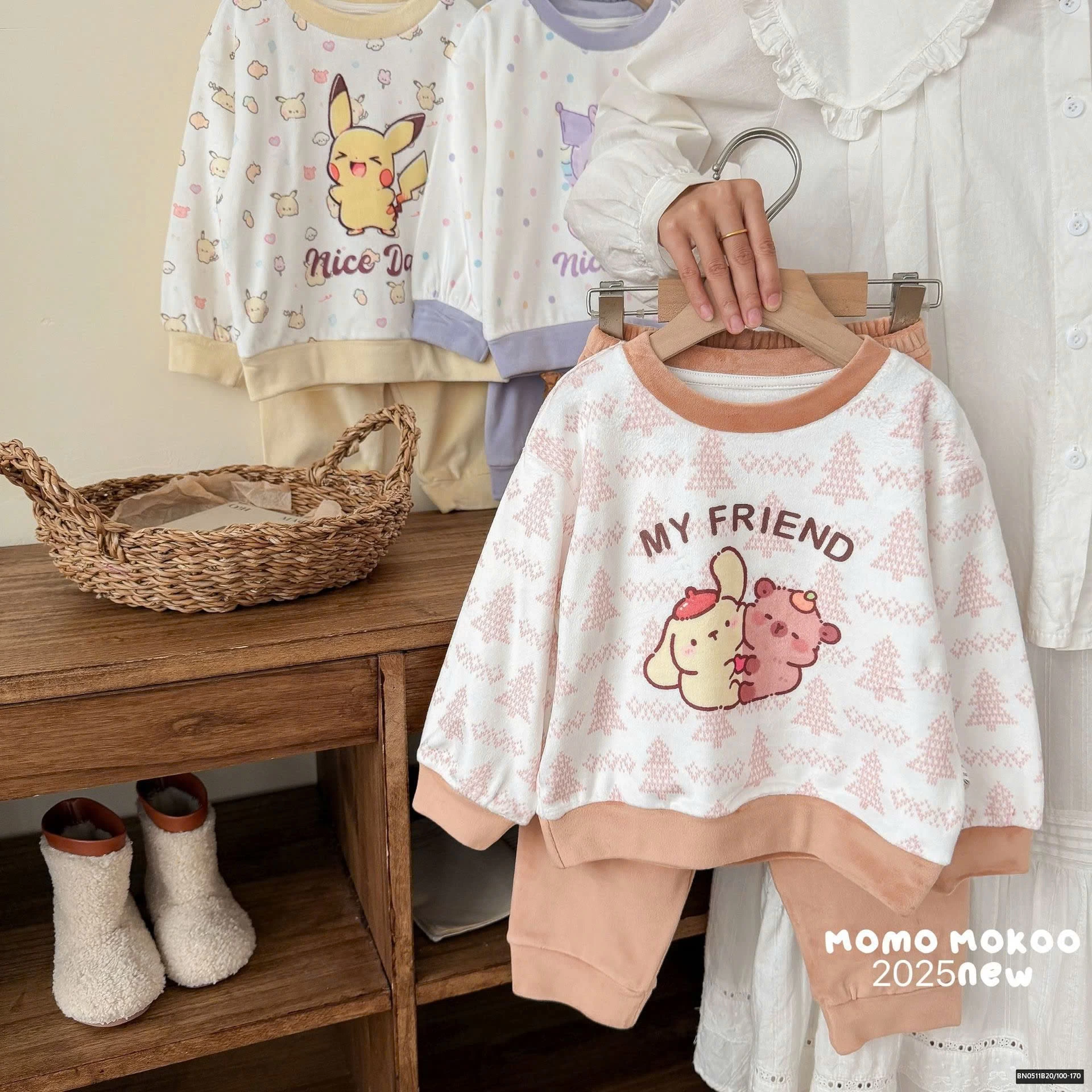 BỘ NỈ BÔNG HOẠT HÌNH