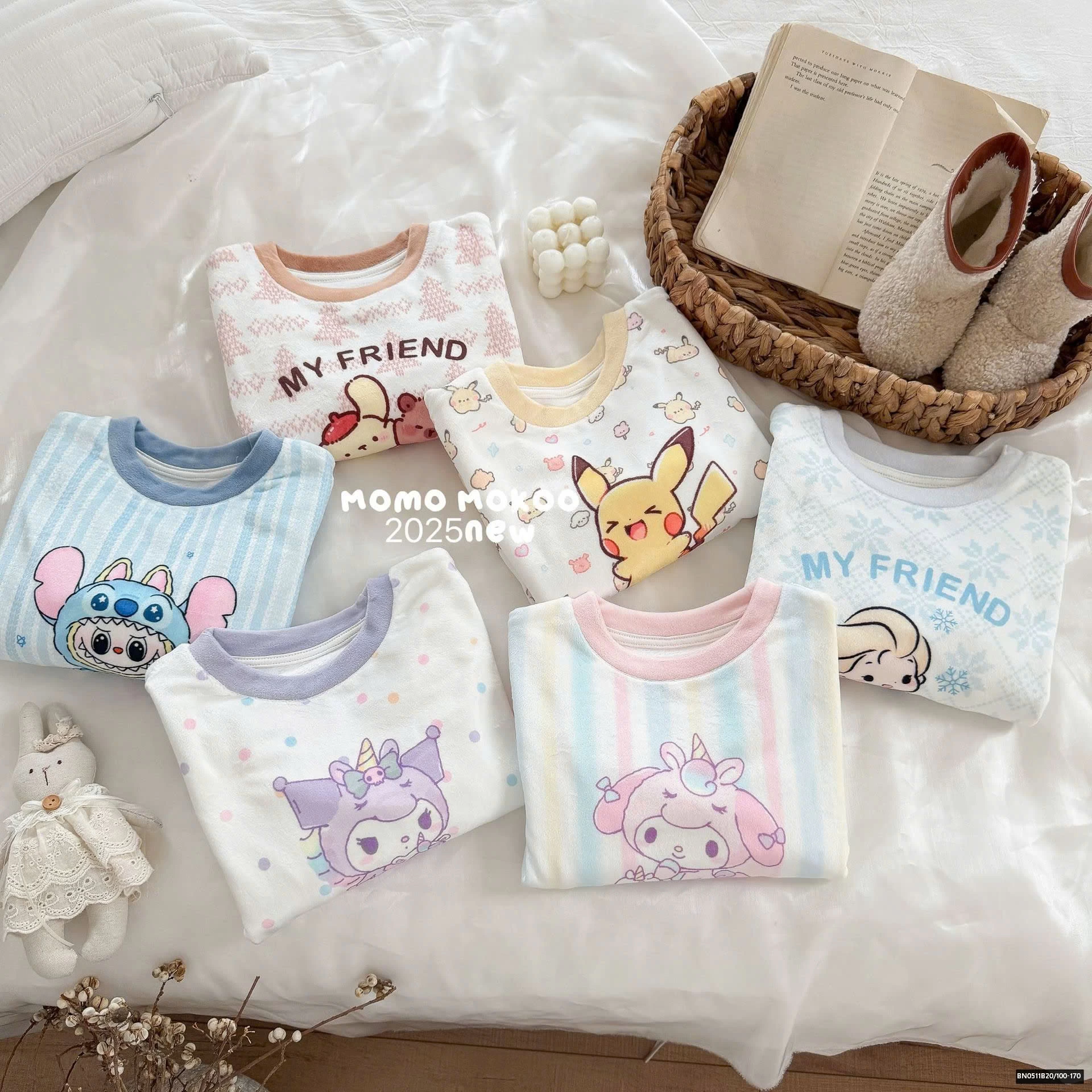 BỘ NỈ BÔNG HOẠT HÌNH