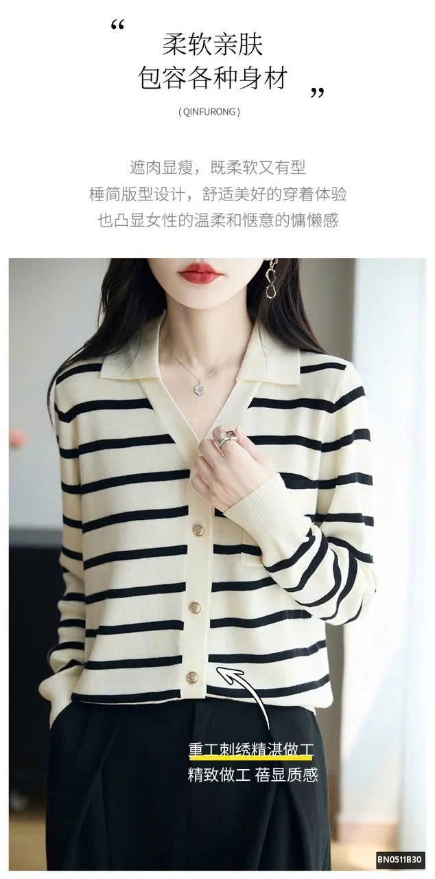 Á0 LEN CARDIGAN  TÚI NGỰC