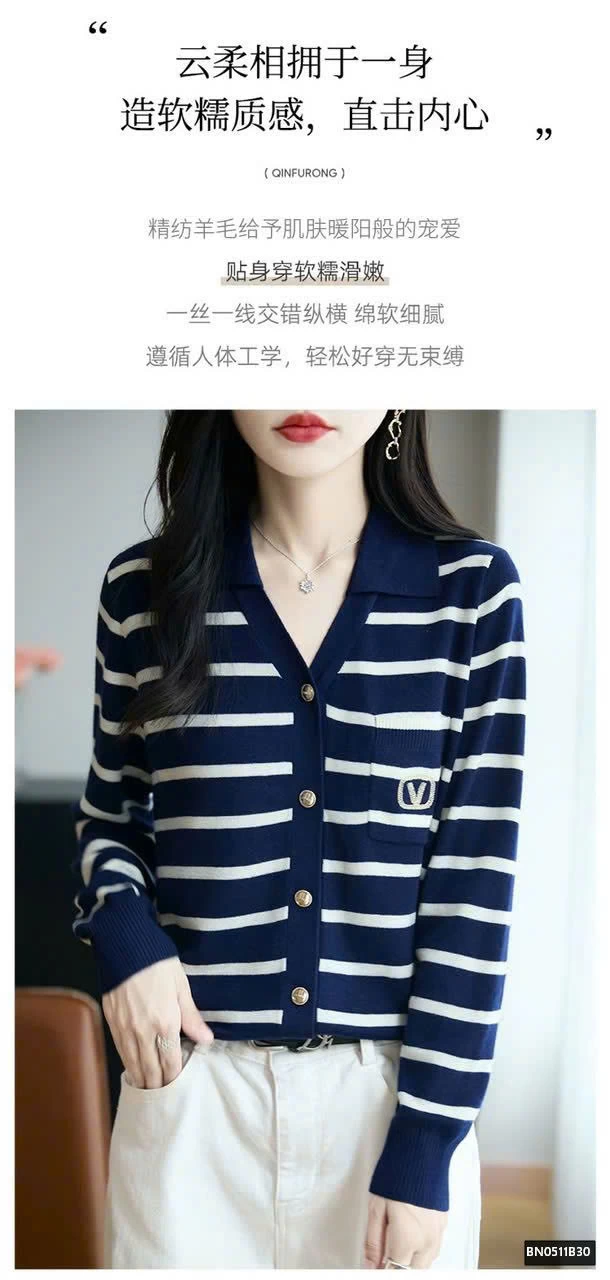 Á0 LEN CARDIGAN  TÚI NGỰC