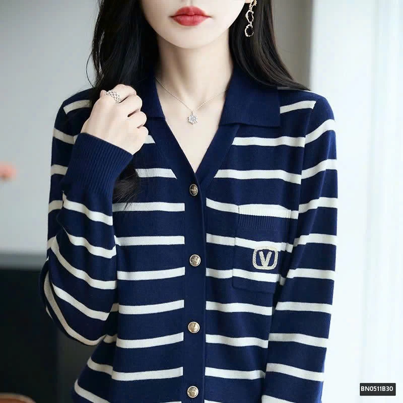 Á0 LEN CARDIGAN  TÚI NGỰC